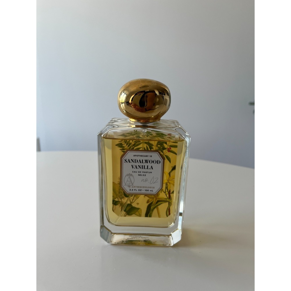 ANTHROPOLOGIE APOTHECARY 18 SANDALWOOD VANILLA No 02 EDP Perfume Spray 3.3oz